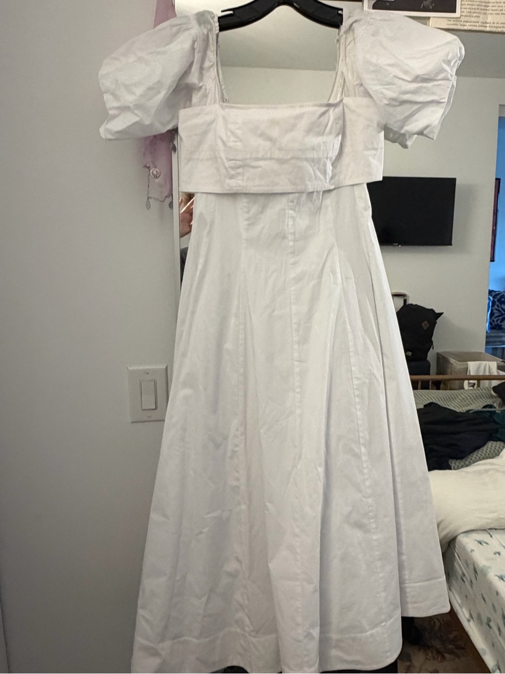Palermo Off the Shoulder Stretch Poplin Dress